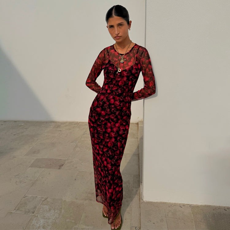 Cherry Mesh Soho Dress