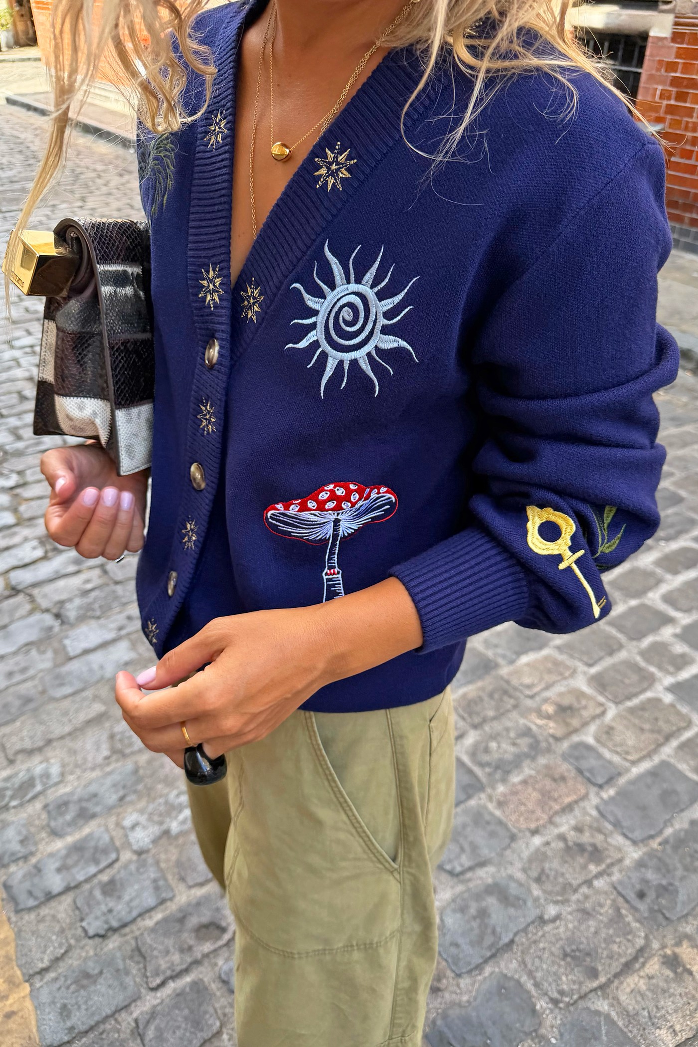 Navy Icons Cardigan view 4