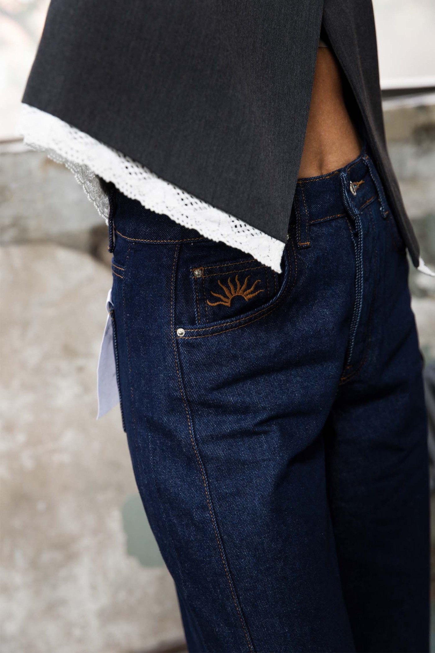 Dark Indigo Soni Wide Jeans view 3