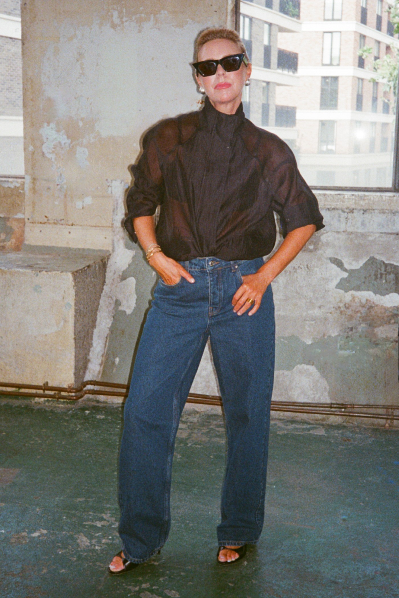 Smokey Blue Georgi Straight Jeans view 3