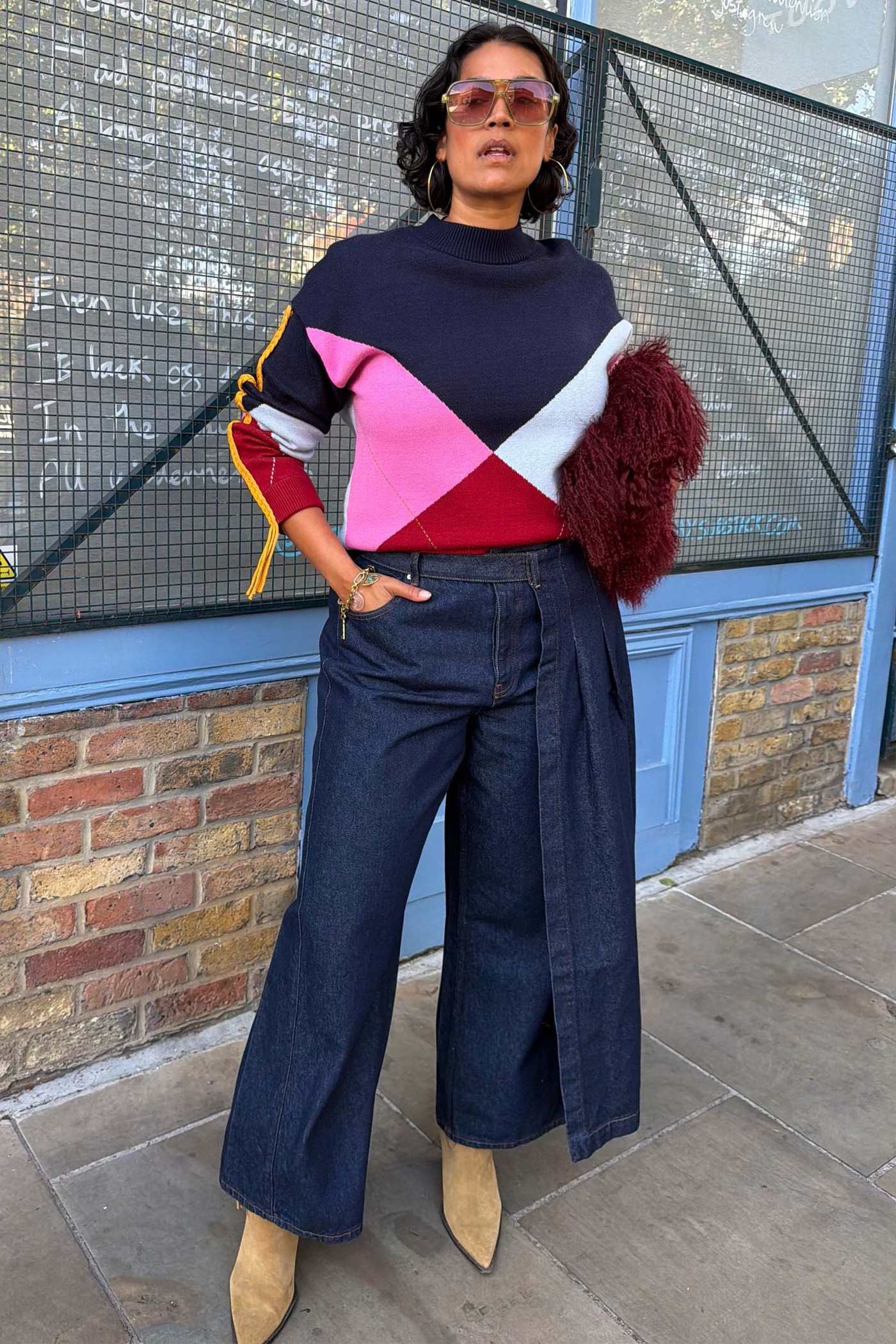 Indigo Denim Belt Skirt view 4