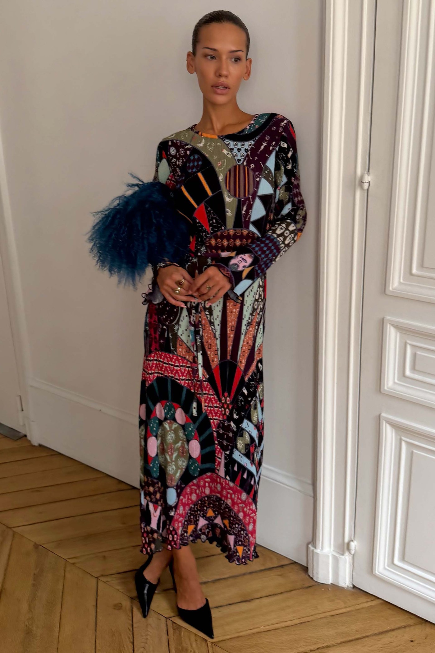 Black Casablanca Gaia Dress view 3