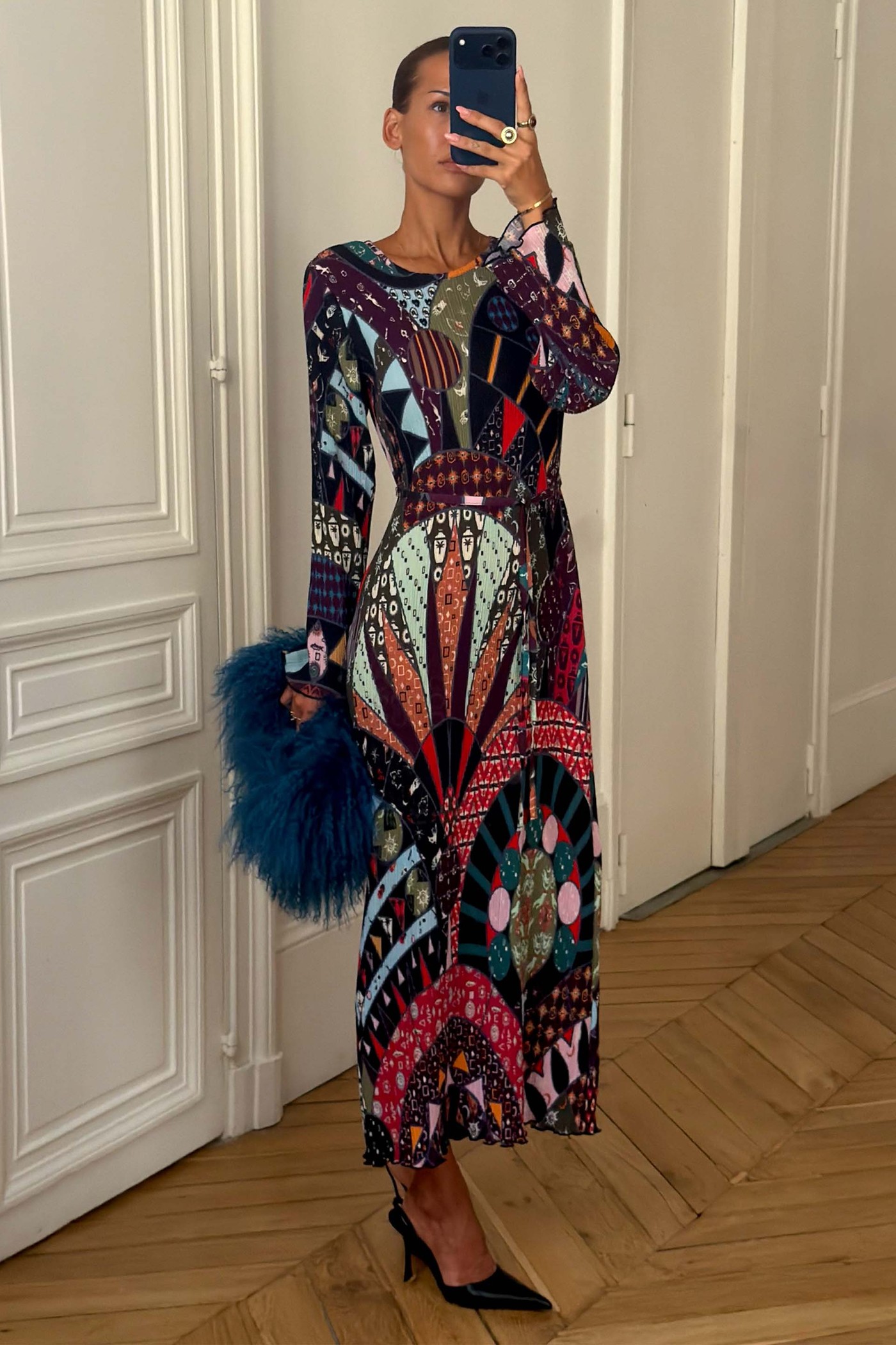 Black Casablanca Gaia Dress view 4