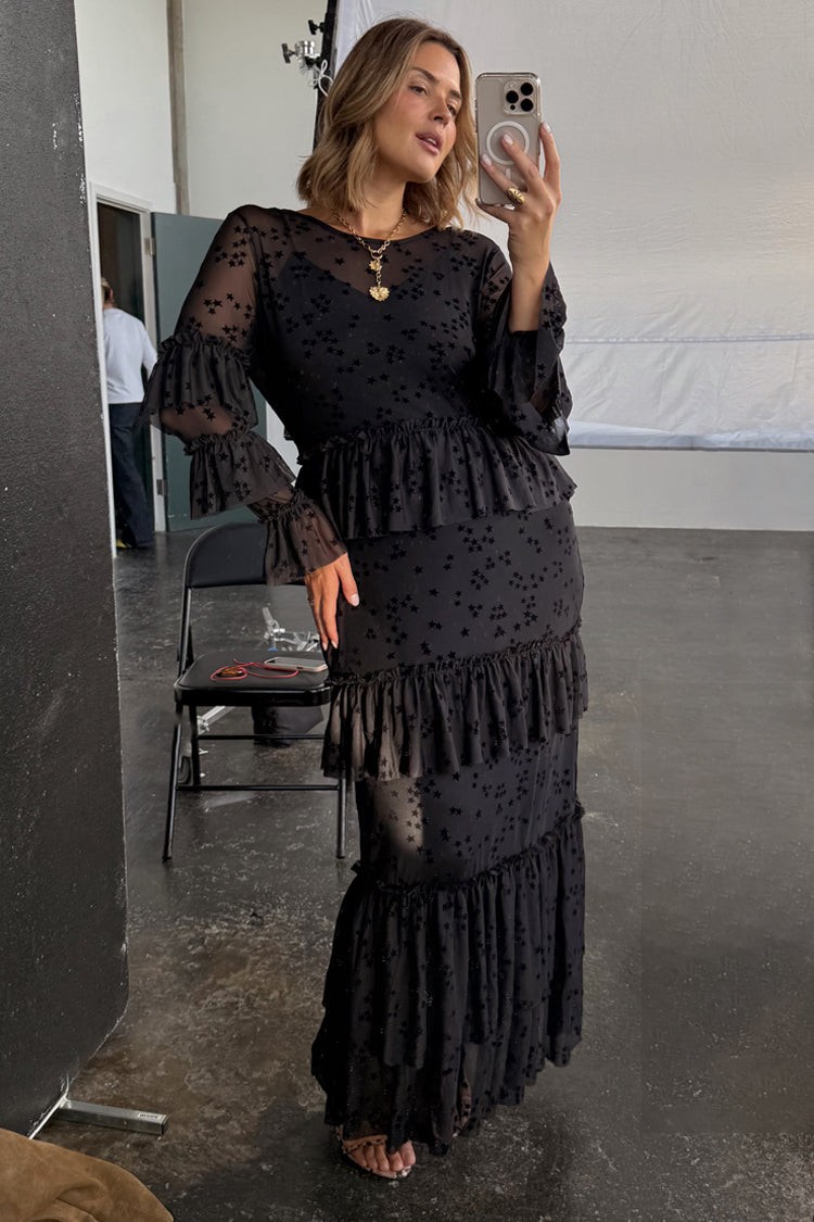 Black Star Devore Felicity Dress view 3