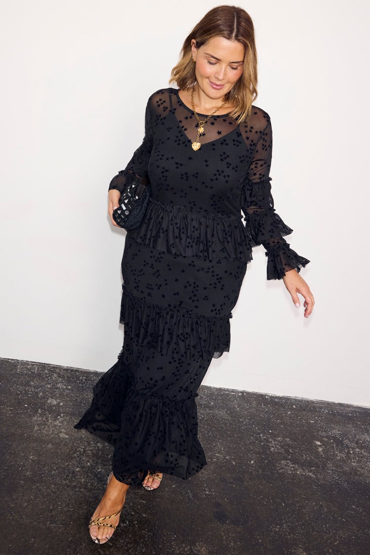 Black Star Devore Felicity Dress view 4